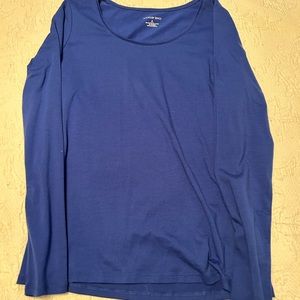 Lands’ End long sleeve top in royal blue.  Size S